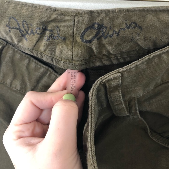 Green Alice + Olivia Stretchy Skinny Jeans Sz 8 - Picture 4 of 8